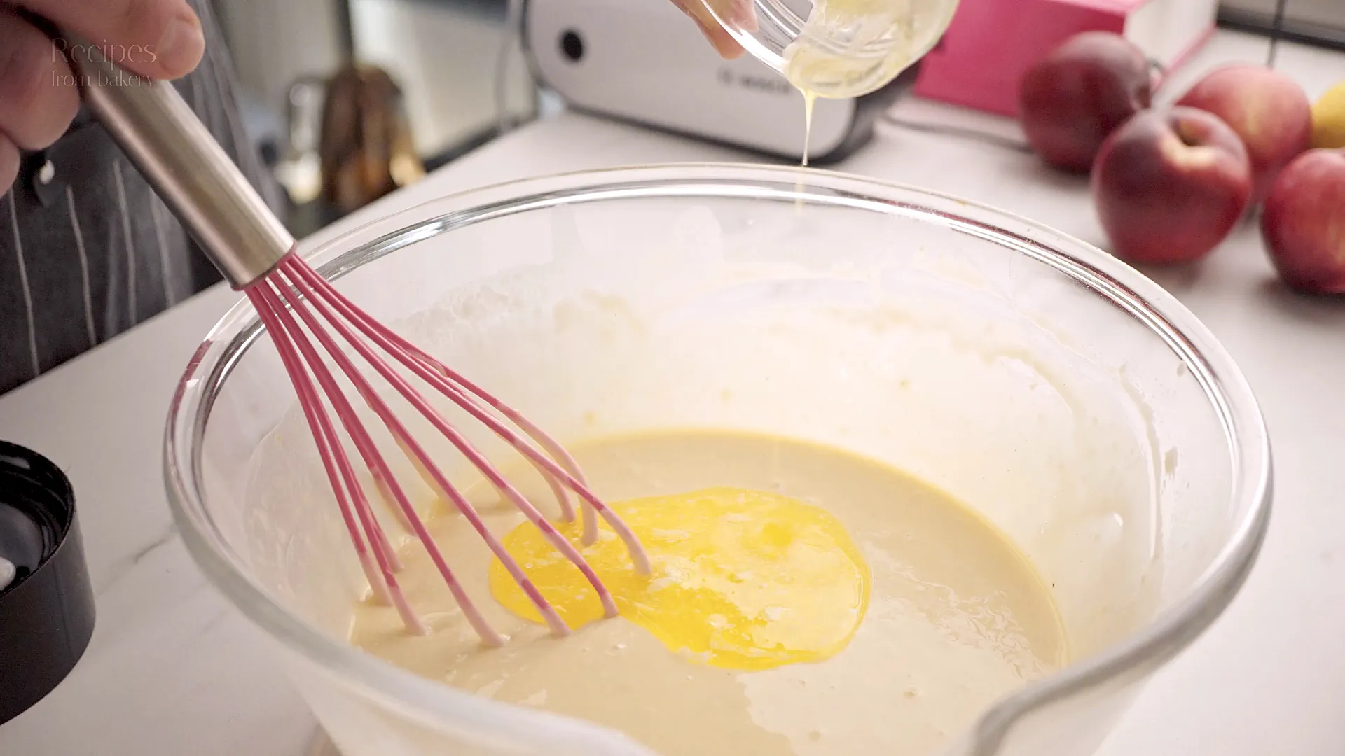 Beurre fondu ajouté à la pâte à pancakes